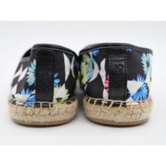Circus Sam Edelman Flats Womens 8.5 Black Fabric Floral Print Espadrille Slip On - Picture 10 of 12